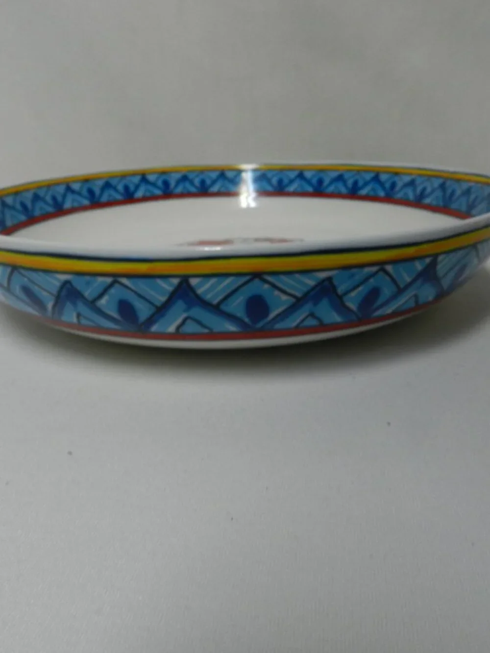Lidia's Kitchen Pasta Soup Salad Desert Bowl floral serve Micro Dish 8.5